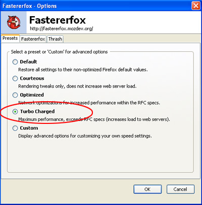 Fastererfox - оптимальные настройки