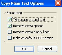 Оптимальные настройки для Copy Plain Text